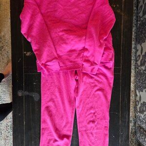 Girls Soft Hot Pink Sweatsuit Set